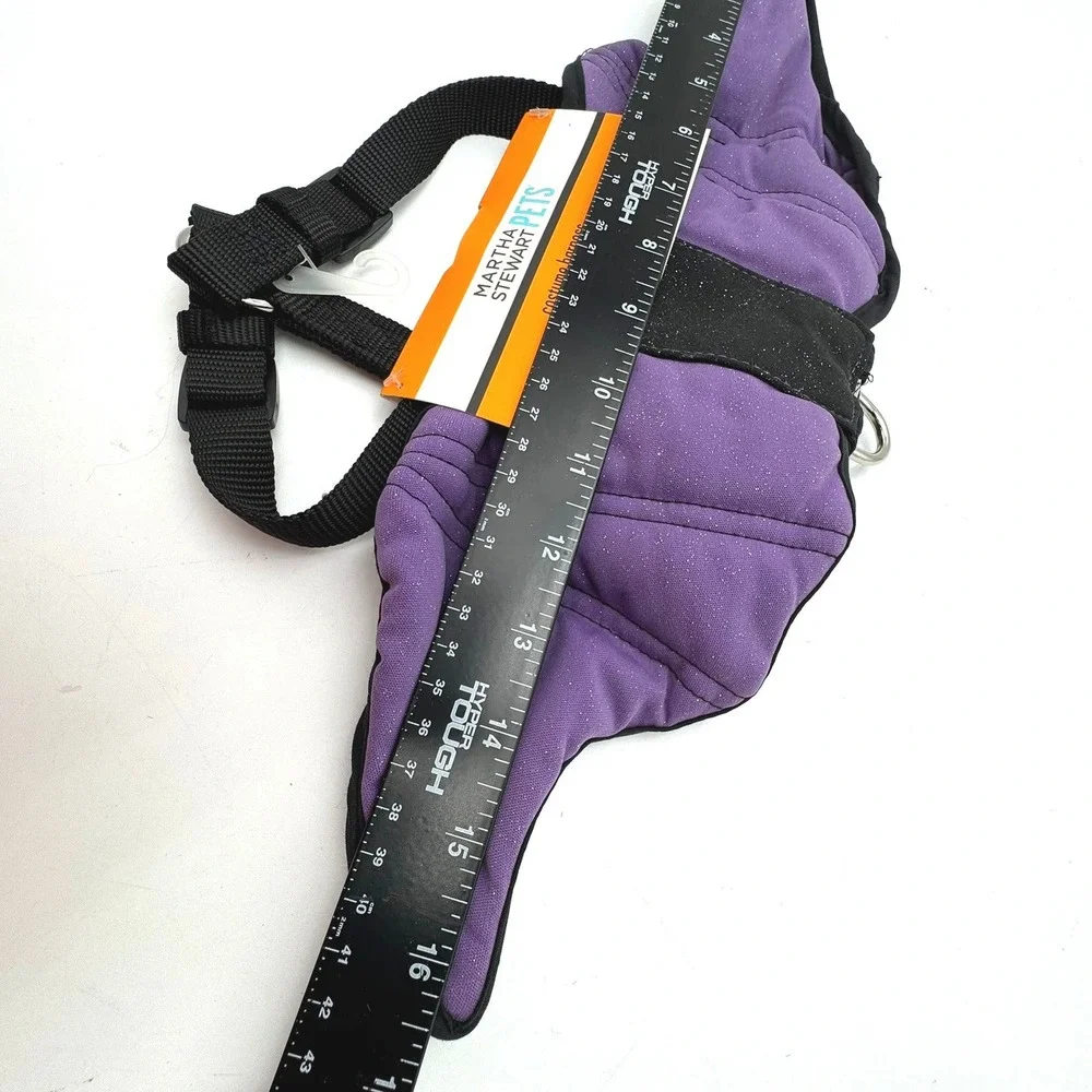 MARTHA STEWART Pets Purple Bat Wing Costume‎ Harness Medium Bendable Wings Dog